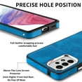 thumbnail image 4 of Nalacover for Samsung Galaxy A53 5G Case, Skin Friendly Slim PU Leather Soft Lining Cover, Lightweight TPU Shockproof Plating Buttons Camera Lens Protection Case for Samsung Galaxy A53 5G,Blue, 4 of 11