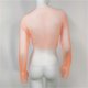 thumbnail image 4 of Women Glitter Rhinestones See Through Flared Long Sleeve Crop Top Fishnet Mesh T-Shirt Rave Outfit Body Chain Clubwear orange, 4 of 4