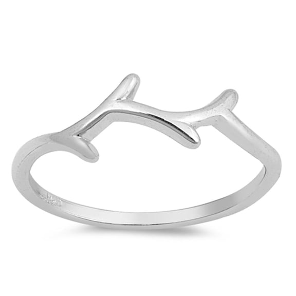 High Polish Tree Branch Wholesale Ring .925 Sterling Silver Band Jewelry Female Male Unisex Size 9