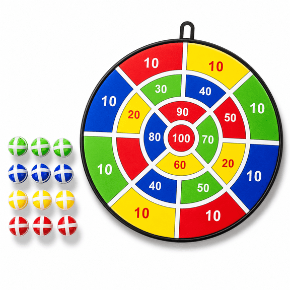 29" Large Dart Board for Kids – Kids Dart Board Game with Sticky Balls Includes 12 Sticky Balls | Indoor & Outdoor Fun | Perfect Birthday Ages 3-12 Gift for Boys and Girls