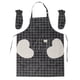 thumbnail image 1 of GOOHOCHY 1 juego de delantal de cocina ajustable, delantal para hornear, delantal decorativo con mangas para los brazos., 1 of 7