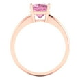 thumbnail image 4 of Solitaire Engagement Ring for Women - 2ct Simulated Pink Diamond in 14K Rose Gold Promise Ring, 4 of 6