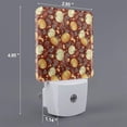 thumbnail image 2 of Pofeuu Pumpkin Leaf Daisy Print Night Lights Plug into Wall with Dusk-to-Dawn Light Sensor, LED Nightlight for Bathroom, Adult, Hallway-EU, 2 of 7