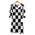 thumbnail image 4 of Rayures Marin avec Ancre Nœud Cœur Robe Évasée Design Mode Grande Taille Robe Ample Rayure Marin, 4 of 5