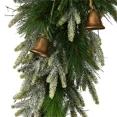 thumbnail image 5 of 22.8"Christmas Door Swag with Bells Bow & Greenery Haning Decoration, Green & Brown Christmas Decorations,Winter Holiday Door Wall Decorations for Front Porch Home Decor, 5 of 5