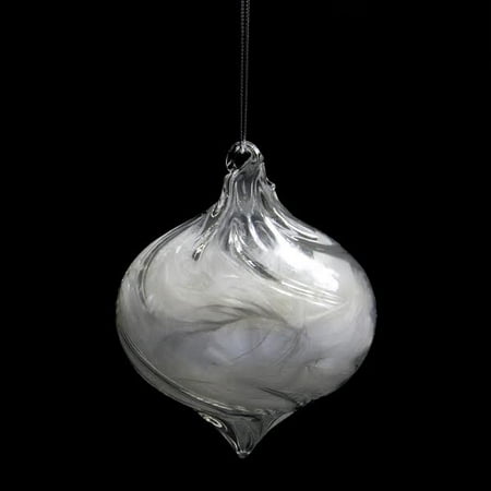 4 25 quot clear white feather filled swirled texture glass 4 25 quot clear white feather filled swirled texture glass