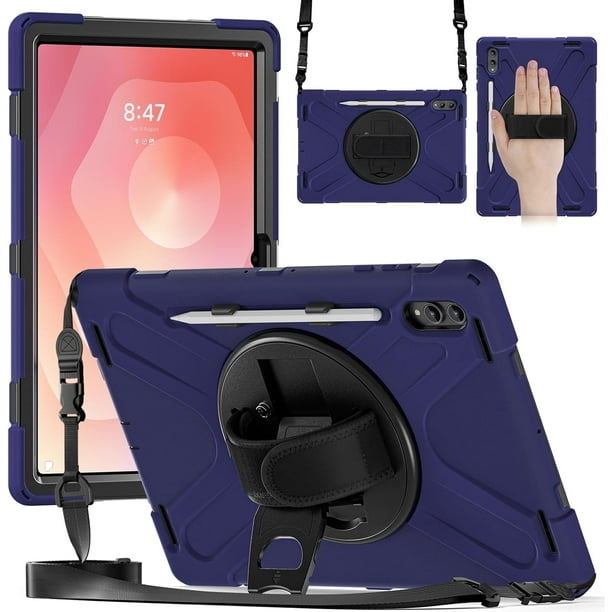 Funda para Samsung Galaxy Tab S11 Ultra (14,6 Pulgadas) Modelo 2025 (SM-X930/SM-X936B), Funda Protectora a Prueba de Golpes para Niños con Portalápices, Correa de Mano y Soporte Giratorios 360