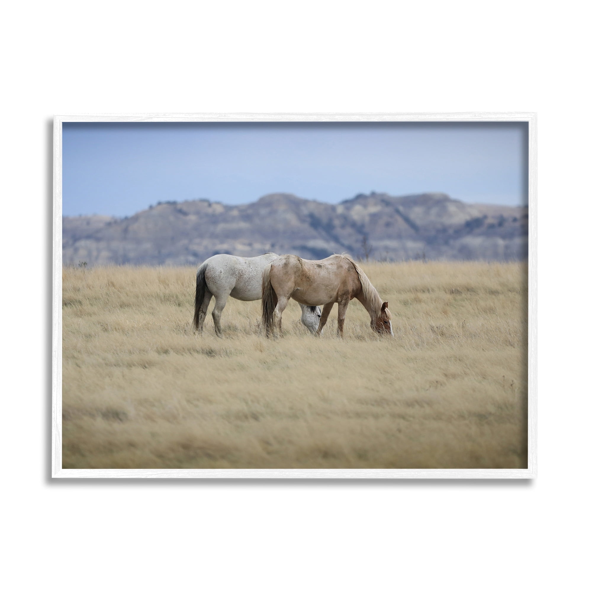 Stupell Industries Wild Horses Grazing Tall Grass Mountain Countryside Landscape, 20 x 16, Design by Daniel Sproul