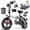 T1PRO-White-24MPH, variant on 14 Inch Folding Electric Bicycle, 400W Adult Electric Bicycle, 48V 10.4Ah,Top Speed 18Mph, Dual Disc Brake Safety System, 3-Speed Riding, Front Fork With Shock Absorption, Black