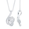 thumbnail image 3 of Rosec Jewels Lab Grown Diamond Pendant with Chain - EF-VS Grade Certified Necklace for Birthday, 925 Sterling Silver, 3 of 6
