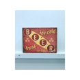thumbnail image 1 of Ice Cold Fresh Beer Wooden Sign Wall Decor, 1 of 1