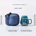 thumbnail image 5 of Ceramic Tea Mugs, Coffee Mugs, Cute Cat Teacup With Lid And Filter, Fortune Cat Teacup With Travel Bag, Teacup With Filter And Lid, Portable Drinking, Summer And Winter Drinking, Birthday Gift,, 5 of 12