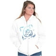 thumbnail image 4 of Smurf Cartoon Character Graffiti Vibe Unisex Plus Size Zip Hoodie Brisco Brands 2X, 4 of 5