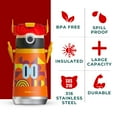 thumbnail image 2 of Cocosmile Robot Thermal Kids Water Bottle - Enjoy Durable & Vacuum Insulated Design, Easy Open Button, Carrying Lanyard - 316 Stainless Steel Kids Water Bottle for Hydration on The Go (Without Straw), 2 of 7