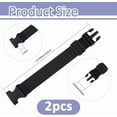 thumbnail image 2 of 2Pcs Waist Bag Belt Extender Adjustable Belt Bag Strap Extension Fanny Pack Extender Black Nylon Elastic Strap Buckle Extension for DIY, 2 of 6