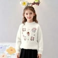 thumbnail image 2 of Chandail Tricoté à Col Rond pour Filles Vêtements d'Hiver Épais et Chauds, 2 of 8