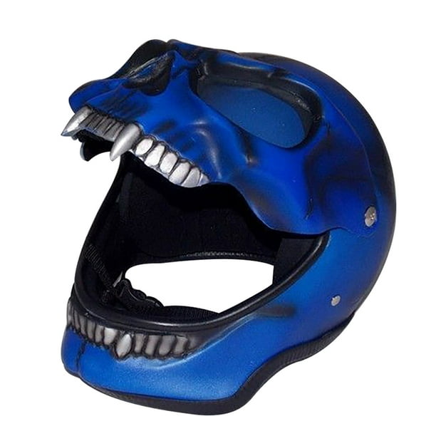 blue skull motorcycle helmet flame and skull helmet Graveyard Novelty German Costume blue flame skull vinyl decals