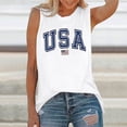 thumbnail image 2 of Bainana Patriotic Tank Tops For Womens USA Flag Print Sleeveless Shirts Loose Soft Womens Independence Day Graphic Tees Size M, 2 of 4