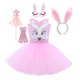 thumbnail image 1 of Pink Sequins Bunny Girl Cosplay Disfraz Niños pequeños Dibujos animados Conejo Tutu Vestido Trajes Bebé Niñas Fiesta de cumpleaños Pascua Clothing140 (8-9T) Gao Jinjia LED, 1 of 2