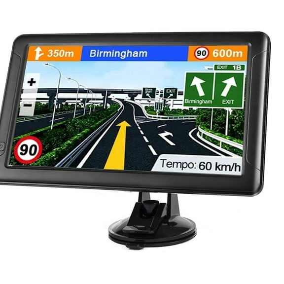 GPS Navigator for Car TruckRV, 9 inch Touch Screen Latest 2025 Map, Real Voice Spoken Turn-by-Turn Direction Reminding Navigation System for Cars, Vehicle GPS with Speed and Red Light Warning (Black)