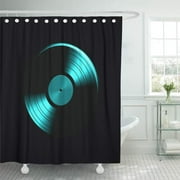SUTTOM Vintage Retro Vinyl Record Album Shower Curtain 60x72 inch