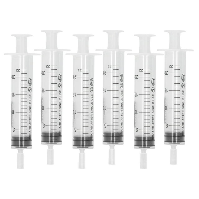 Jeringa de 20ml con tapa, herramienta de jeringa dispensadora de llenado de tóner, maquillaje líquido, Perfume, 6 uds.