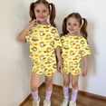 thumbnail image 6 of Girls Summer Clothes Size 8 Cute Preppy Cartoon Animal Print Two Piece Outfits Lounge Set Athletic Short Sleeve Tee Top and High Waist Shorts Clothing Sets Yellow 2-3 Years, 6 of 7