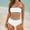 A_ White, variant on UTSJKR Women's Tube Top Bikini Set 2 Piece High Waisted Swimwear Color Block Bathing Suit Stretch Exotic Two Piece Swimsuit Sky Blue XL