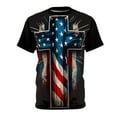 thumbnail image 1 of American Patriot cross AOP unisex T-shirt., 1 of 7