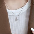 thumbnail image 3 of K-KED 925 Sterling Silver Sparkle Round Zirconia Pendant Box Chain Necklace Party Gift, 3 of 8