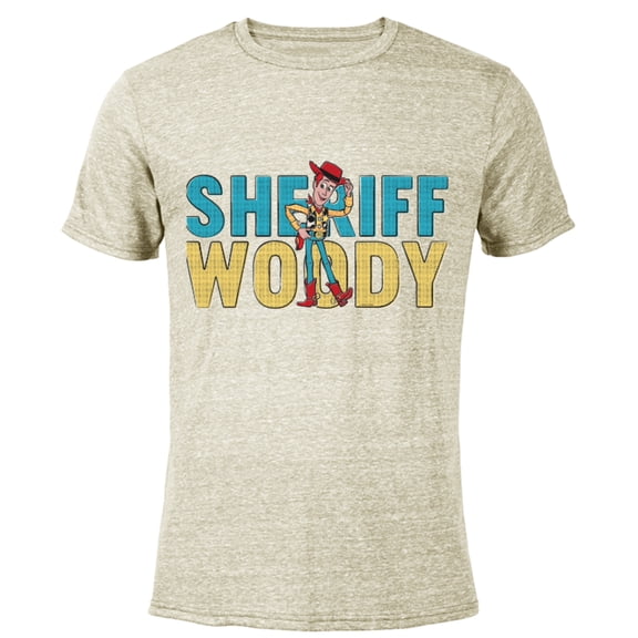 Disney and Pixar’s Toy Story Sheriff Woody - Short Sleeve Blended T-Shirt for Adults - Customized-Yellow