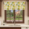 thumbnail image 6 of Yellow Lemons Curtain Valances for Windows, Kitchen Valance Window Treatments Panel 2 Pack, Farmhouse Summer Botanical Leaves Flowers Rod Pocket Short Curtains for Bathroom Bedroom 60 x 18 Inch, 6 of 8