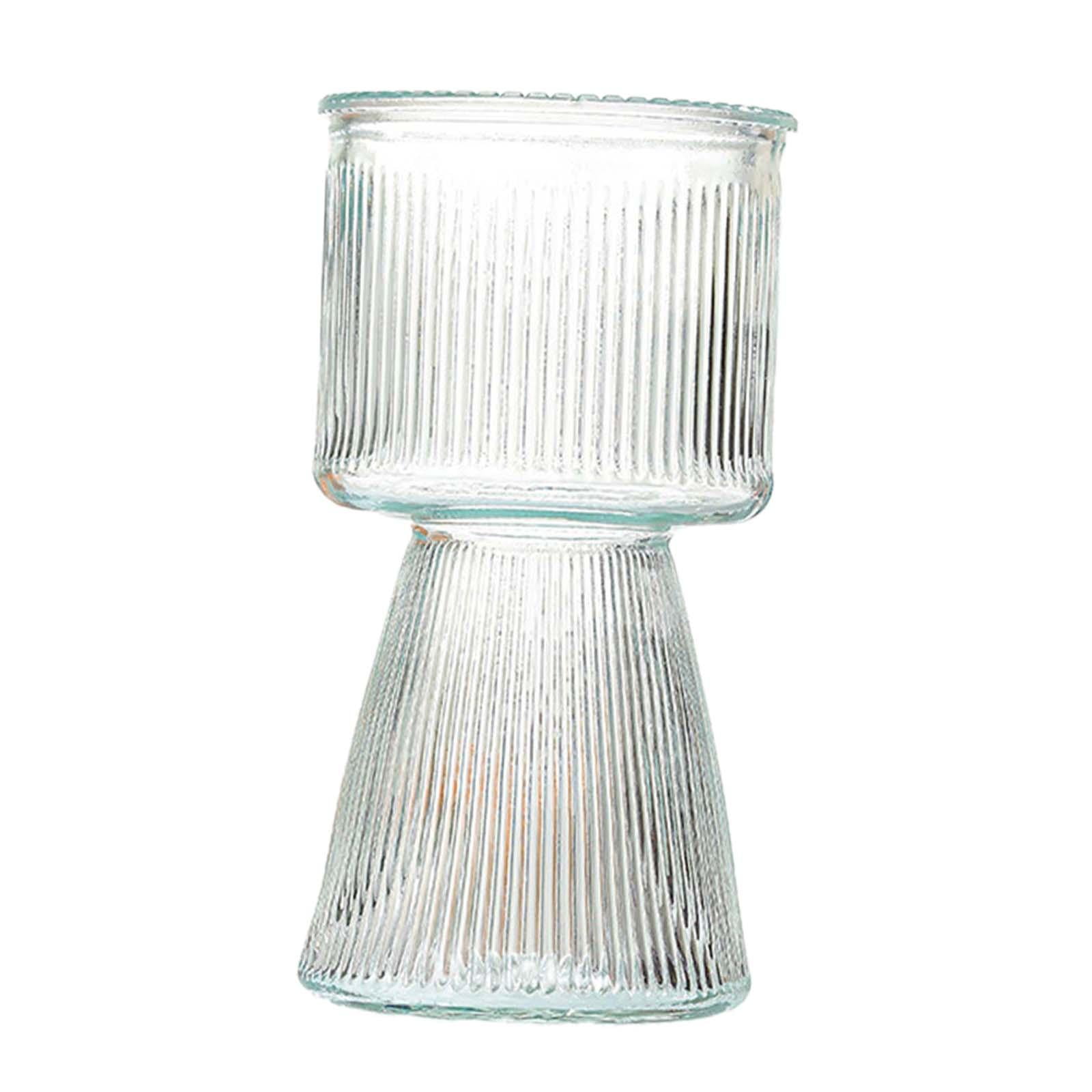 Plants Pot Bud Vase Glass Flower Vase for Desk Party Dinner Table Clear