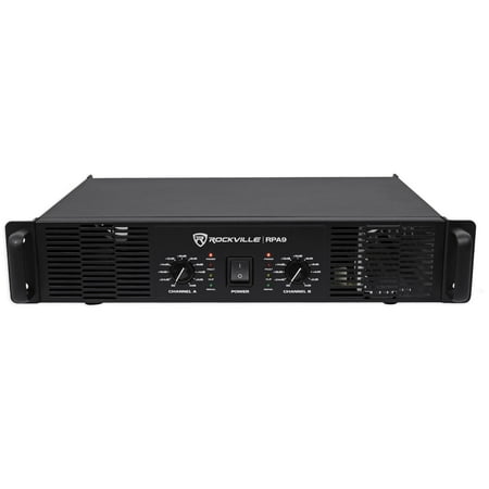 Rockville RPA9 3000 Watt Peak / 1500w RMS 2 Channel Power Amplifier Pro/DJ (Best Dj Amplifier Reviews)