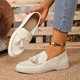 thumbnail image 4 of Zapatos Casuales de las Mujeres Versátiles Suaves Vendidos con Detalle de Borla Zapatos Planos de las Mujeres de las Mochilas de Moda, 4 of 9