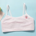 thumbnail image 2 of Training Bras Kids Child Girls Mesh Thin Breathable Comfort Training Bras Solid Sports Bra Bralettes Light Pink 9 Years-10 Years, 2 of 7