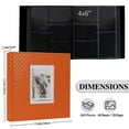 thumbnail image 2 of RECUTMS Photo Album 4x6 600 Photos Black Inner Page Button Grain Leather Big Capacity Pockets Pictures Album Birthday Graduation Album(Orange), 2 of 6