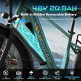 thumbnail image 6 of Movcan EB60 Electric Mountain Bike, Peak 2500W 35mph 48V 20.8Ah,26"x4" Fat Tire Ebike for Adults UL2849, 6 of 7