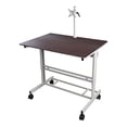 thumbnail image 1 of Stand Up Desk Store Rolling Adjustable Height Mobile Standing Desk with Monitor Mount (Silver Frame/Dark Walnut Top, 40" Wide), 1 of 5