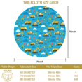 thumbnail image 3 of Excavator and Tree Blue Pattern Round Tablecloth 70"x70", Wrinkle Resistant Wipeable Table Cover for Kitchen Dining Room Picnic Patio and Party, 3 of 6
