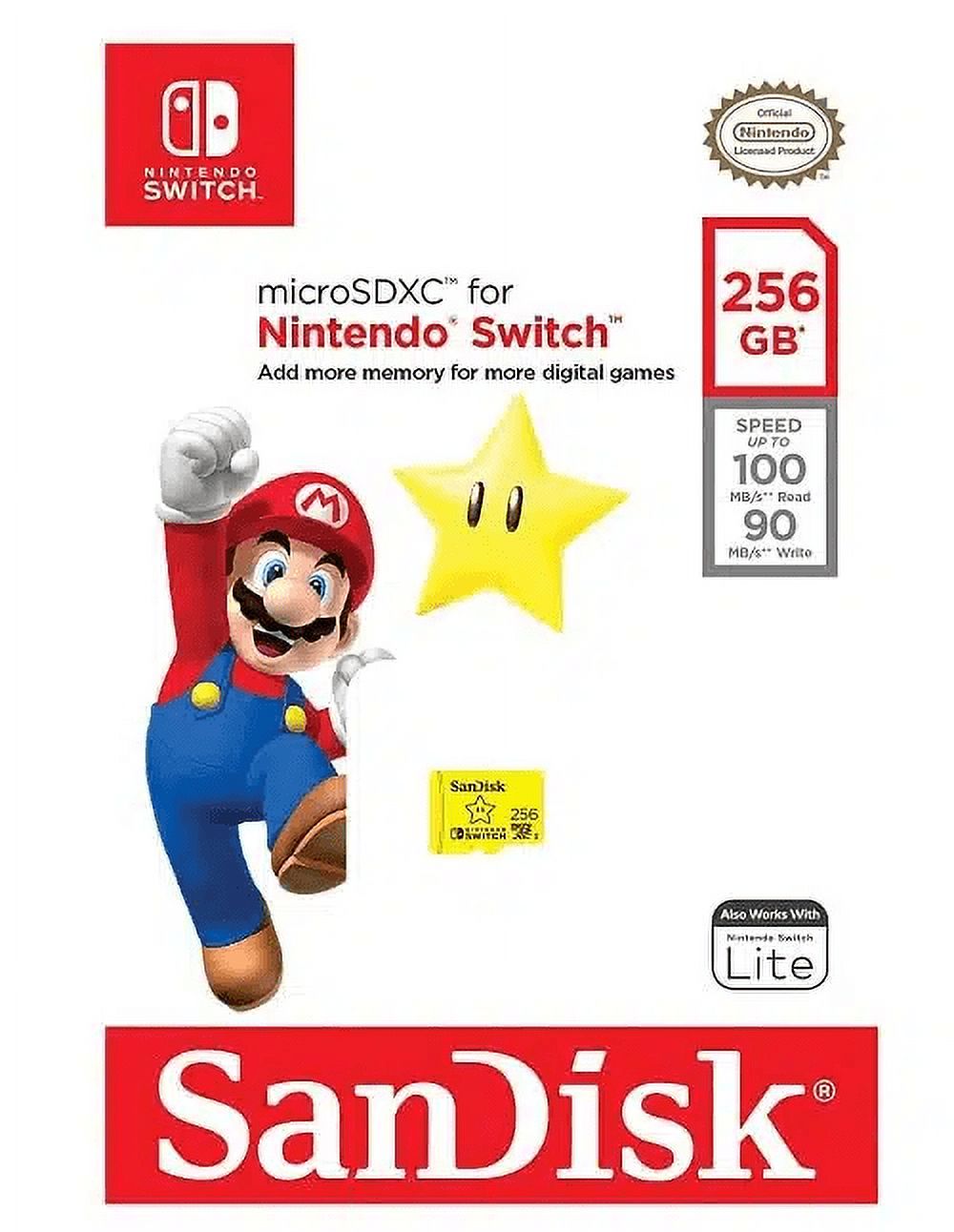 SanDisk - 256GB microSDXC UHS-I Memory Card for Nintendo Switch