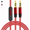 thumbnail image 4 of 1.2m Stereo Male to Male Volume Control Headphone 3.5mm Jack with Mic Audio Cable Aux Cord BLACK, 4 of 8