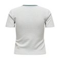thumbnail image 2 of ONLY Camiseta de mujer - ONLLUPE STRIPE TEE, manga corta, cuello redondo, corte ajustado, rayas Blanco/Verde S (Small), 2 of 3