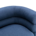 thumbnail image 6 of Polyester Leisure Sofa Accent Chair with a Sleek Design Modern Button Wingback Vanity Chair with Arms Upholstered Tall Back Desk Chair with Metal Legs for Living Room Bedroom Waiting Room(Navy), 6 of 8