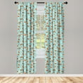 thumbnail image 4 of Ambesonne Fox Window Curtains, Wild Animal in Winter, Each 28" W x 84" L, Seafoam Pale Vermilion, 4 of 4