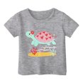 thumbnail image 3 of Zszcpp Girl T Shirts Tee Fitted Short Sleeve T-Shirt Lovely Ocean Animal Print Cozy Blouse Girls Tops, 3 of 5