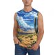 thumbnail image 1 of Fotbe Western Desert Cactus Men's Camiseta sin Mangas Estampada para Hombres, Playera Casual para Gimnasio, Entrenamiento, Playa-Small, 1 of 7