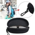 thumbnail image 3 of Portable Zipper Sunglasses Case with Clip, Unisex Hard Shell Box Shockproof Protective Travel Eyeglasses Case Glasses Storage Box, 3 of 7