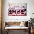 thumbnail image 3 of Elephant Stock Retro Boombox Wall Art - Horizontal Canvas Wall Art - Living Room Wall Decor - Music Canvas - White And Pink Decor - 45" x 30", 3 of 8