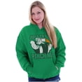 thumbnail image 3 of Popeye St Paddys Try To Pinch Me Unisex Plus Fleece Graphic Hoodie Brisco Brands 5X, 3 of 5